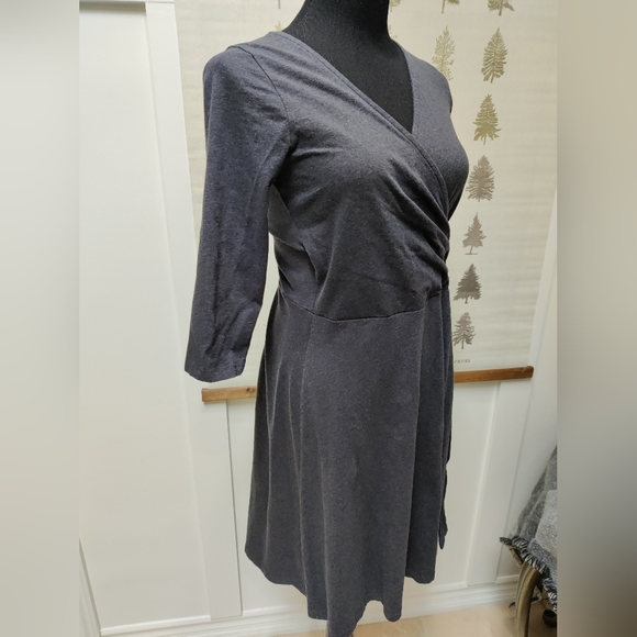 Synergy Organic Clothing Cotton Faux Wrap Dress - Small - Picture 4 of 7